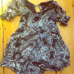 Rare free people blue/white flowy dress size s